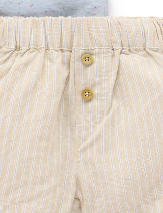 LINEN BLEND SHORT AND TEE SET