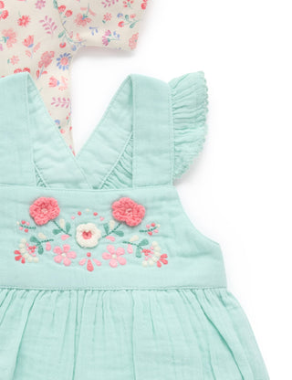EMBROIDERED OVERALL SET