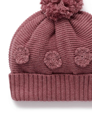 CROCHET FLOWER BEANIE