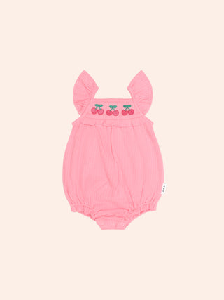 CHERRY EMB PLAYSUIT