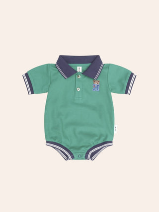 COLLEGIATE HUX PIQUE POLO ROMPER