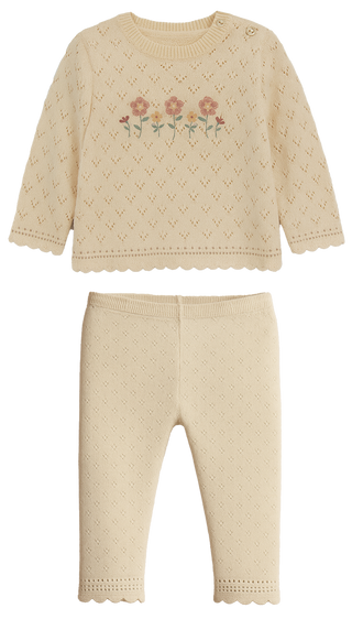 SCALLOPED KNIT SET