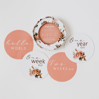 Rosebud & Pink Sand | Reversible Milestone Cards