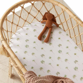 Green Palm | Bassinet Sheet / Change Pad Cover