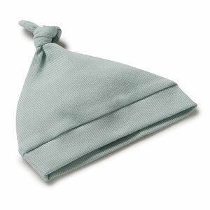 Sage | Ribbed Knotted Beanie