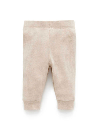 RIB LEGGINGS - BISCUIT MELANGE