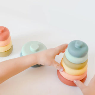 Silicone Stacker Tower - Blueberry