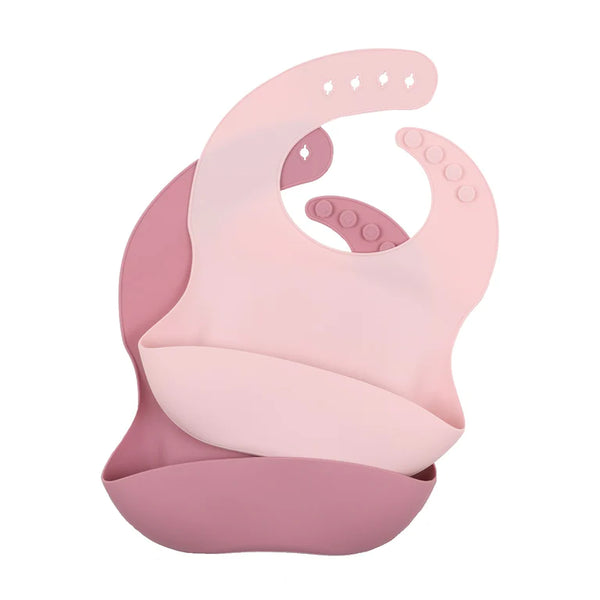 PINK SHADES SILICONE BIBS 2 PACK